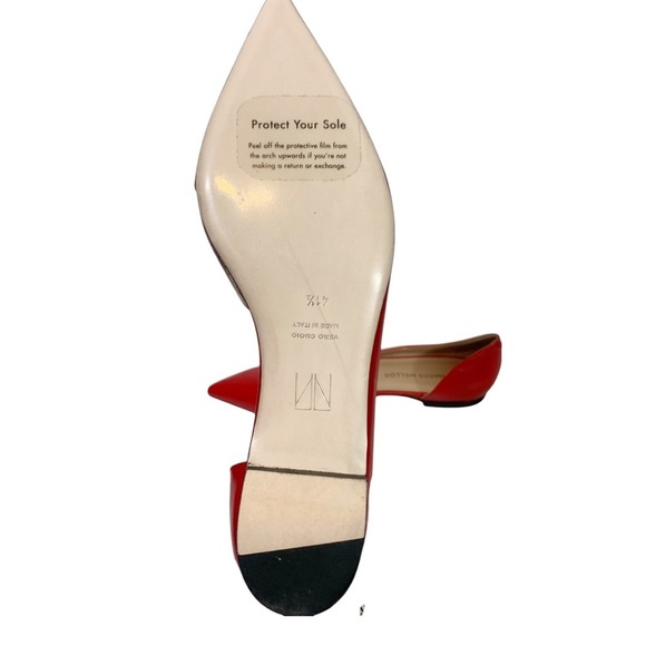 Tamara Mellon D'Orsay Leather Pointed Toe Flats Red Size EU 41.5 - Picture 9 of 10